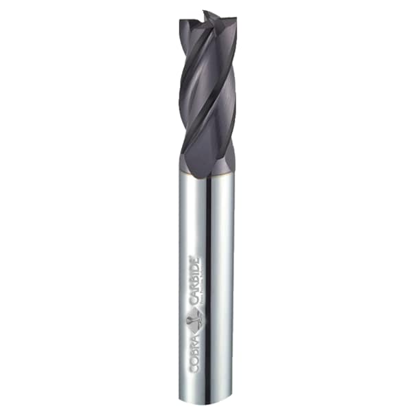 Cobra Carbide Endmill, Metric Uncoated, 2.5, Shank Dia.: 4